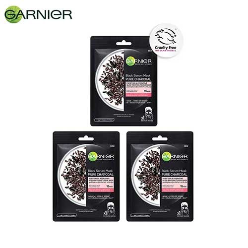 Garnier Charcoal Black Rice Sheet Mask Combo - Pack of 3